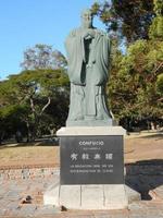 confucius staty i montevideo, uruguay foto