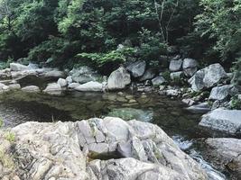 bergsfloden. Seoraksan nationalpark. Sydkorea foto