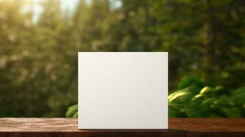 en vit fyrkant tom papper ark ai generativ foto