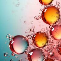 bubbla pop- i brusande soda dynamisk bakgrund med tömma Plats för text foto