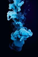 bläck stänk moln i vatten abstrakt bakgrund med tömma Plats för text foto