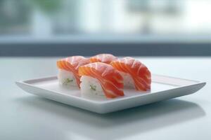 färsk och utsökt sushi ai genererad foto