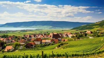 landsbygden ungerska vingård byar ai genererad foto
