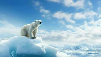 natur polär Björn på ai genererad foto