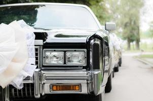 bröllop svart bil foto