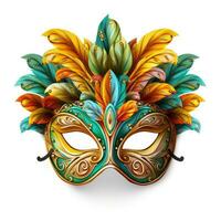 venetian karneval mask isolerat på vit bakgrund maskerad ett mask mall för karneval i främre se foto