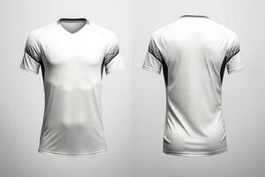 attrapp sporter fotboll team uniformer vit skjorta, generativ ai illustration foto