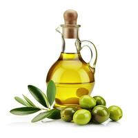oliver olja på vit bakgrund. generativ ai foto