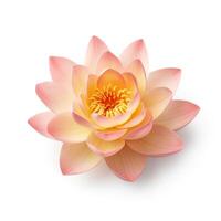 lotus blomma på vit bakgrund. generativ ai foto