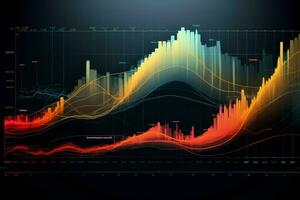 informativ finansiell stock Diagram. generera ai foto
