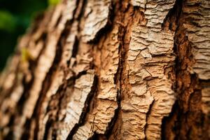 makro fotografi av olika bark texturer i en frodig skog foto