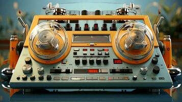 retro gammal årgång radio för lyssnande till musik foto