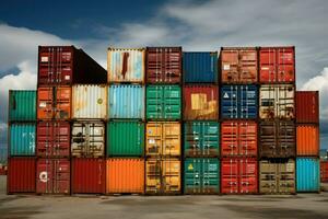 global logistik fartyg transport. generera ai foto