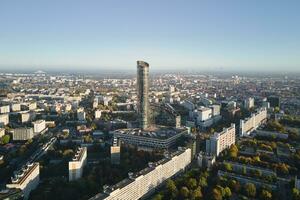 panorama av wroclaw stad i polen. europeisk stad arkitektur foto