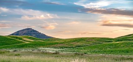 böljande kullar och jordbruksmark vid palouse washington foto