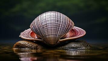 vilda djur och växter fotografi av Foto av quahog mussla. generativ ai