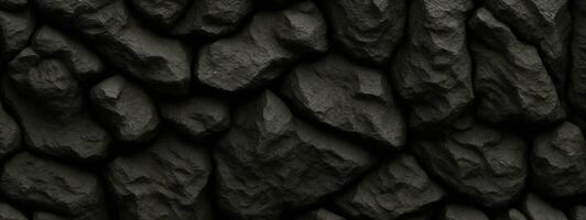 svart eller mörk grå grov kornig sten textur bakgrund. ai genererad foto