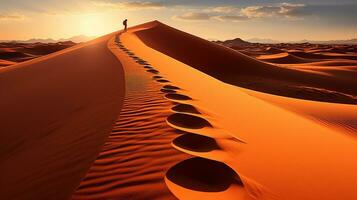 ensamhet i de sandstrand, generativ ai foto