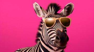 generativ ai, zebra stag solglasögon och pastell vibrafon foto