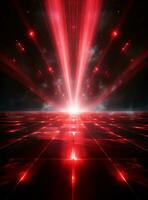ai generativ bakgrund med belysning av röd spotlights för flygblad realistisk bild ultra hd hög design foto