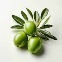 färsk mogen oliver är gulaktig grön i Färg foto