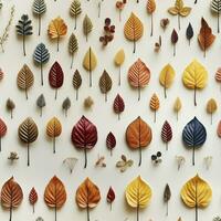 höst löv sömlös mönster, skapas med generativ ai foto