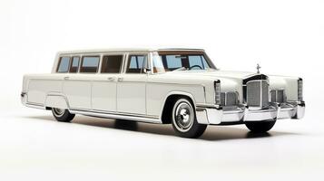 visning en 3d miniatyr- limousine. generativ ai foto