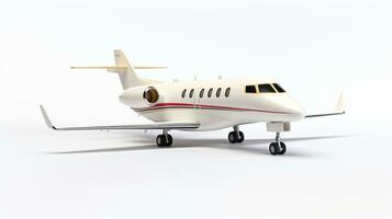 visning en 3d miniatyr- privat jet. generativ ai foto