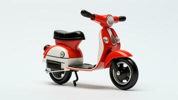 visning en 3d miniatyr- moped. generativ ai foto