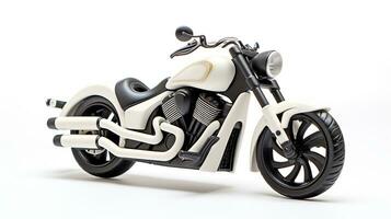 visning en 3d miniatyr- kryssare motorcykel. generativ ai foto