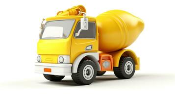 visning en 3d miniatyr- cement mixer. generativ ai foto