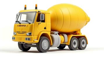 visning en 3d miniatyr- cement mixer. generativ ai foto