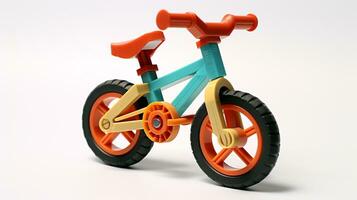 visning en 3d miniatyr- cykel. generativ ai foto