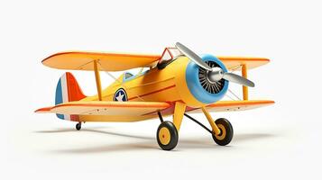 visning en 3d miniatyr- flygplan. generativ ai foto