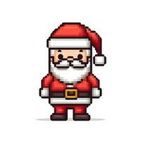 enkel tecknad serie pixel konst jul santa hög kvalitet ai genererad bild foto