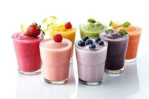 hyper realistisk kvalitet av frukt smoothies ai genererad foto