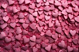 skön färgrik valentine dag hjärta i de moln generativ ai foto