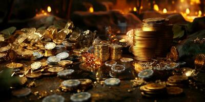 3d tolkning bild av guld och kol vip chip med diamant, kasino, pengar, tärningar foto