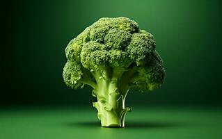 en professionell episk Foto av broccoli på en bakgrund, generativ ai