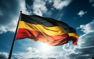 Tyskland flagga flygande foto