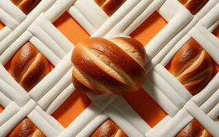 redaktionell enkelhet ren minimalism i bröd fotografi. generativ förbi ai foto