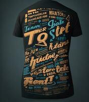 abstrakt grafisk typografi t-shirt skriva ut foto