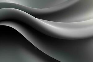 abstrakt grå vågig bakgrund. 3d tolkning, 3d illustration. ai genererad proffs Foto