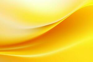 abstrakt gul vågig silke bakgrund med några slät rader i Det. ai genererad proffs Foto