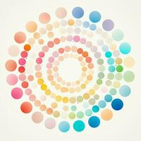 abstrakt bakgrund med färgrik cirklar. abstrakt bakgrund med flerfärgad cirklar i retro stil. ai genererad foto