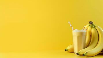 friska banan frukt smoothies.generativa ai. foto