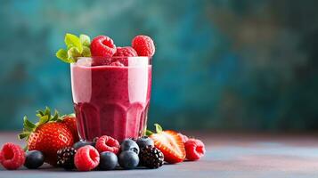 uppsättning av frukt smoothies, friska frukt smoothies.generativa ai. foto