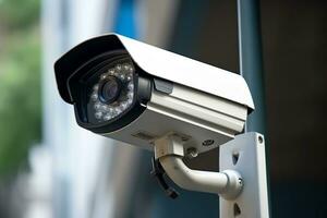 modern cCTV kamera säkerhet systemet för skydd.generativ ai. foto