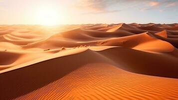 skön sand sanddyner i de sahara öken- .generativ ai. foto