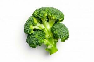 färsk broccoli isolerat på vit bakgrund.generativ ai. foto